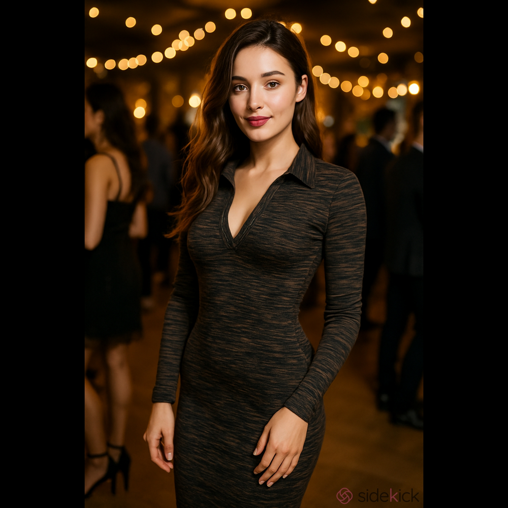 4/$97 Deal! Talula Heathered Black Midi Dress